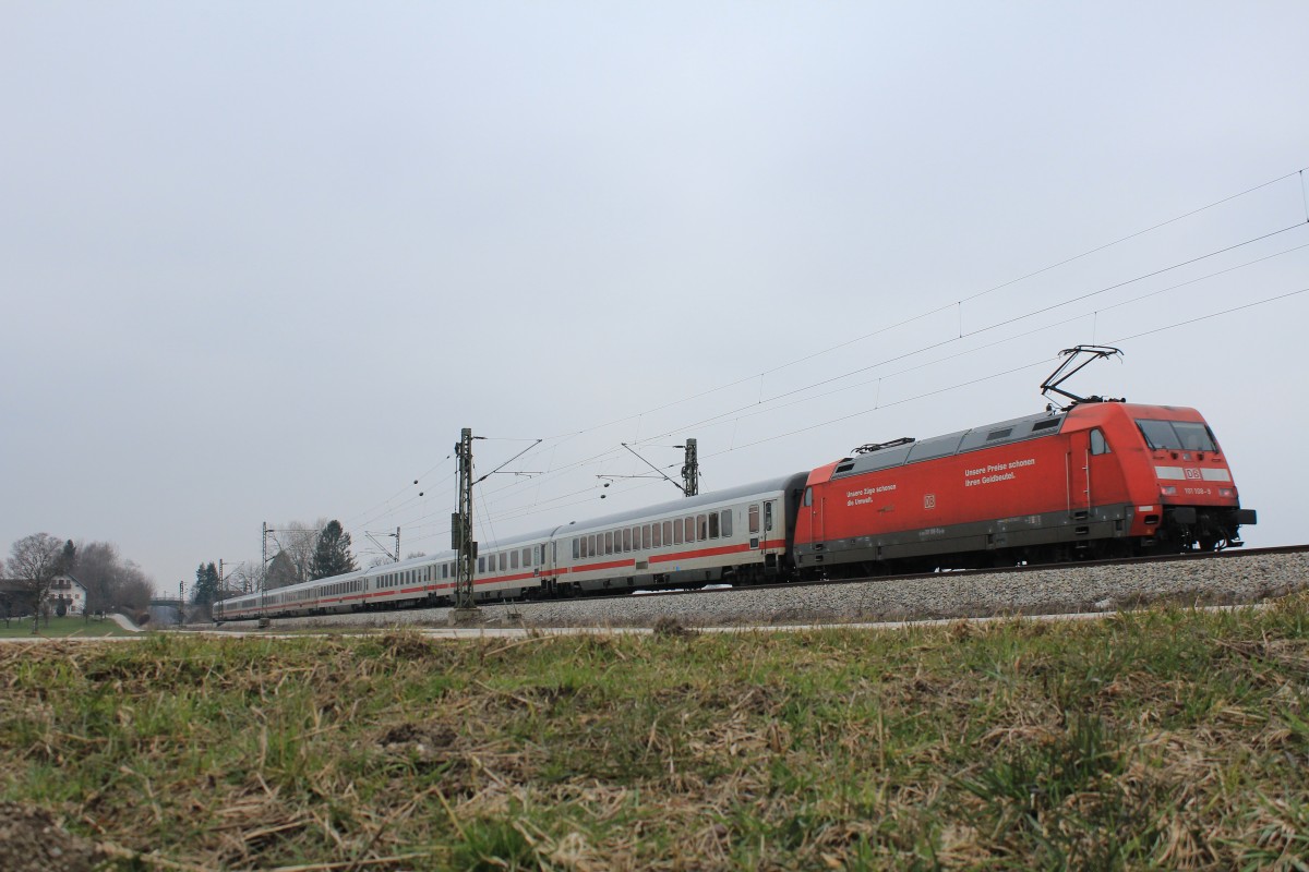 101 108-9 am 23. M�rz 2013 bei �bersee am Chiemsee.