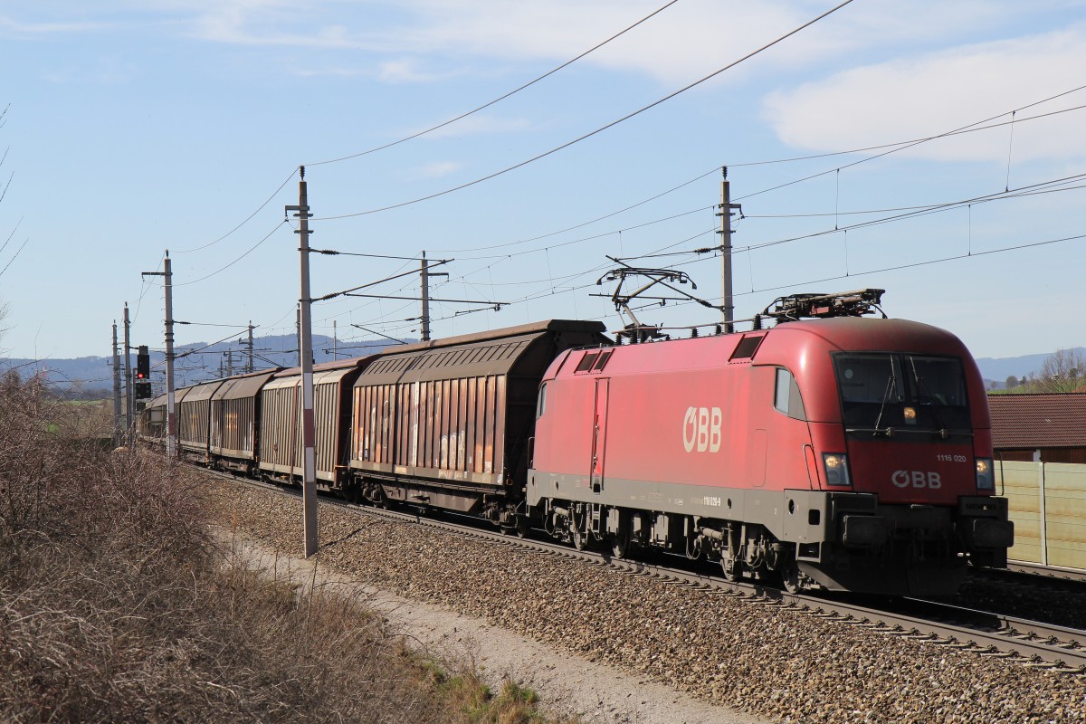 1116 020-9 am 20. M�rz 2014 bei Gro�sierning.