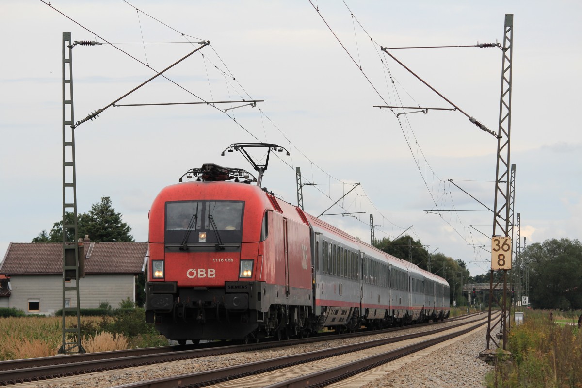 1116 086-6 am 15. September 2013 aus Salzburg kommend bei �bersee.