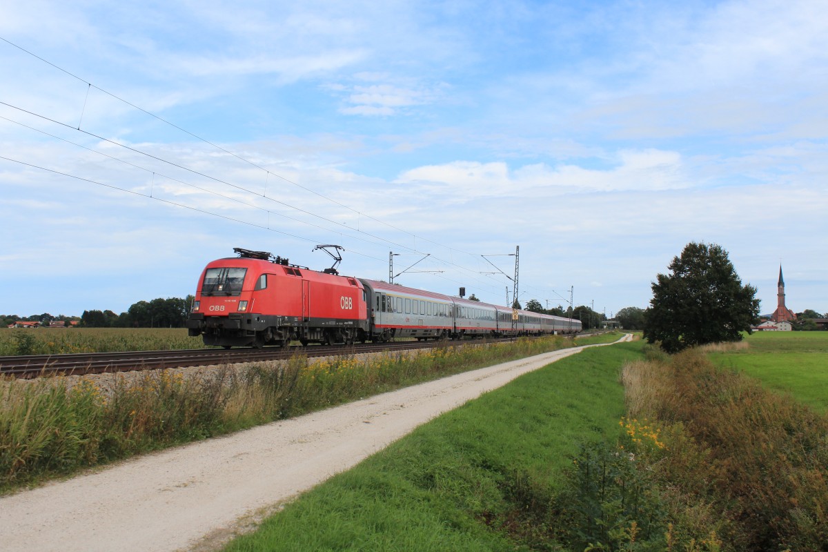 1116 190-0 am 8. September 2013 aus Salzburg kommend bei �bersee.