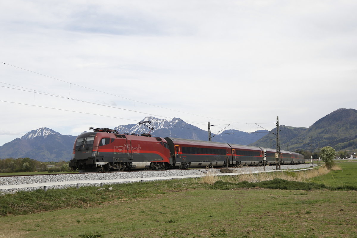 1116 203 am 24. April 2019 bei Bernau am Chiemsee.