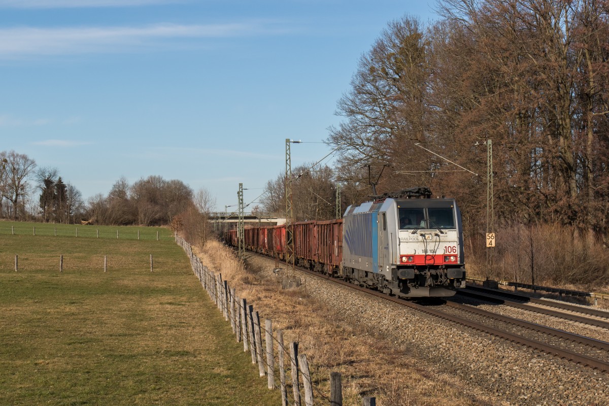 186 106 am 12. Februar 2016 aus M�nchen kommend bei Vogl.