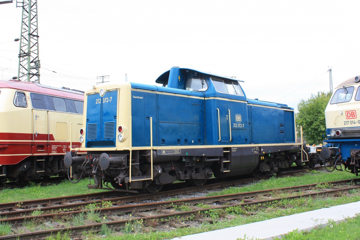 212 372-7 ist im  DB Museum Koblenz-L�tzel abgestellt.  Aufgenommen am 22. August 2014.