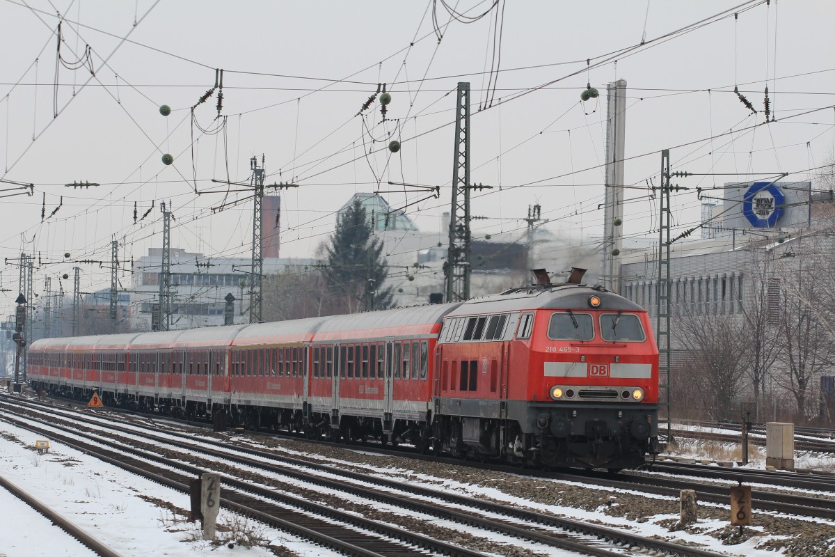 218 465-3 am 27. M�rz 2013 in M�nchen-Heimeranplatz.