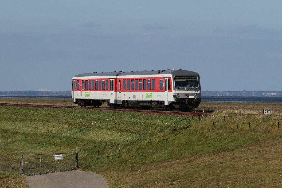 628 502 war am 15. September 2023 bei Klanxb�ll in Richtung Westerland unterwegs.