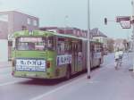 OVB Pekol/147759/wagen-159-aufgenommen-im-juli-1983 Wagen 159, aufgenommen im Juli 1983 auf der Alexanderstrae. Im Hintergrund Wagen 160 an der Haltestelle Melkbrink. Das Farbfoto ist deshalb interressant, weil ...