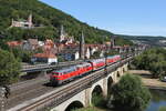 218 430 und 218 307 mit dem  BR Radlzug  aus W�rzburg kommend am 6.